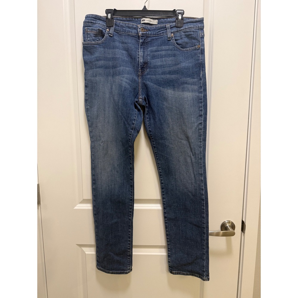 Levis Mid Rise Skinny Jeans Mens‎ 33x34 Medium Wash Blue Denim Pants L9070-8